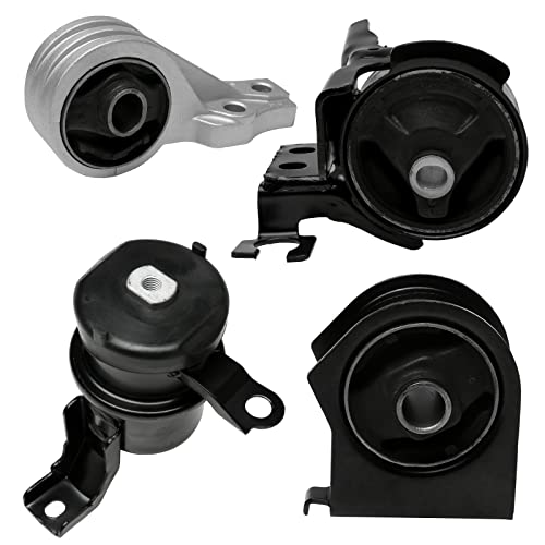 Replacement Engine Motor and Transmission Mount Set of 4 - Compatible with Ford Escape, Mazda Tribute 2.3L, 2.5L, 3.0L, Mariner - Replaces A5412, A5441, A5446, A5481 - Front, Right, Left, Rear Mount