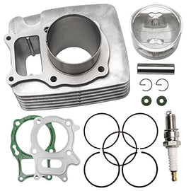 Replacement Cylinder Piston Ring Gasket - Compatible with Honda Recon ES TRX250, ES TRX250TE, TRX250EK, TRX250, TRX250TM, TRX250TM1, TRX250X Replaces 12100-HN6-000, 12191-HM8-000, 13011-HM8-003