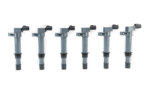 Ignition Coil Pack Set of 6 - Replaces 56028138AF, C1231 - Compatible with Dodge, Jeep Vehicles - 2002-2008 Ram 3.7 & 4.7L - 2000-2008 Dakota, Durango - 2002-2008 Grand Cherokee, Liberty