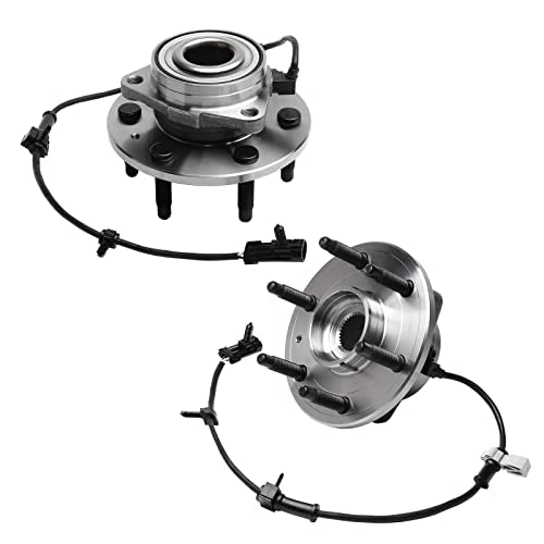 Front Wheel Hub Bearing Assembly Set of 2-4WD Compatible with Chevy, Cadillac, GMC - Escalade, Avalanche, Silverado 1500, Suburban, Tahoe, Sierra 1500, Yukon - Replaces ‎515036, 15112382, 951-008