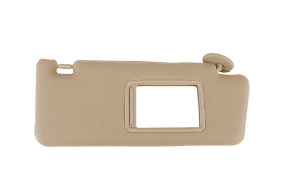 Right Passenger Side Sun Visor Beige Without Light - Compatible with Toyota Tacoma 2005, 2006, 2007, 2008, 2009, 2010, 2011, 2012 - Replaces 74310-04081-E0, 74320-04081-E0, 74310-AD020-E1