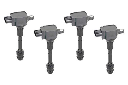 Ignition Coil Pack Set of 4 - Compatible with Nissan Vehicles - 2002, 2003, 2004, 2005, 2006 Altima 2.5L, Sentra 02, 03, 04, 05, 06 - Replaces 224488H300, 224488H315, 22448-8H310, 22448-8H311